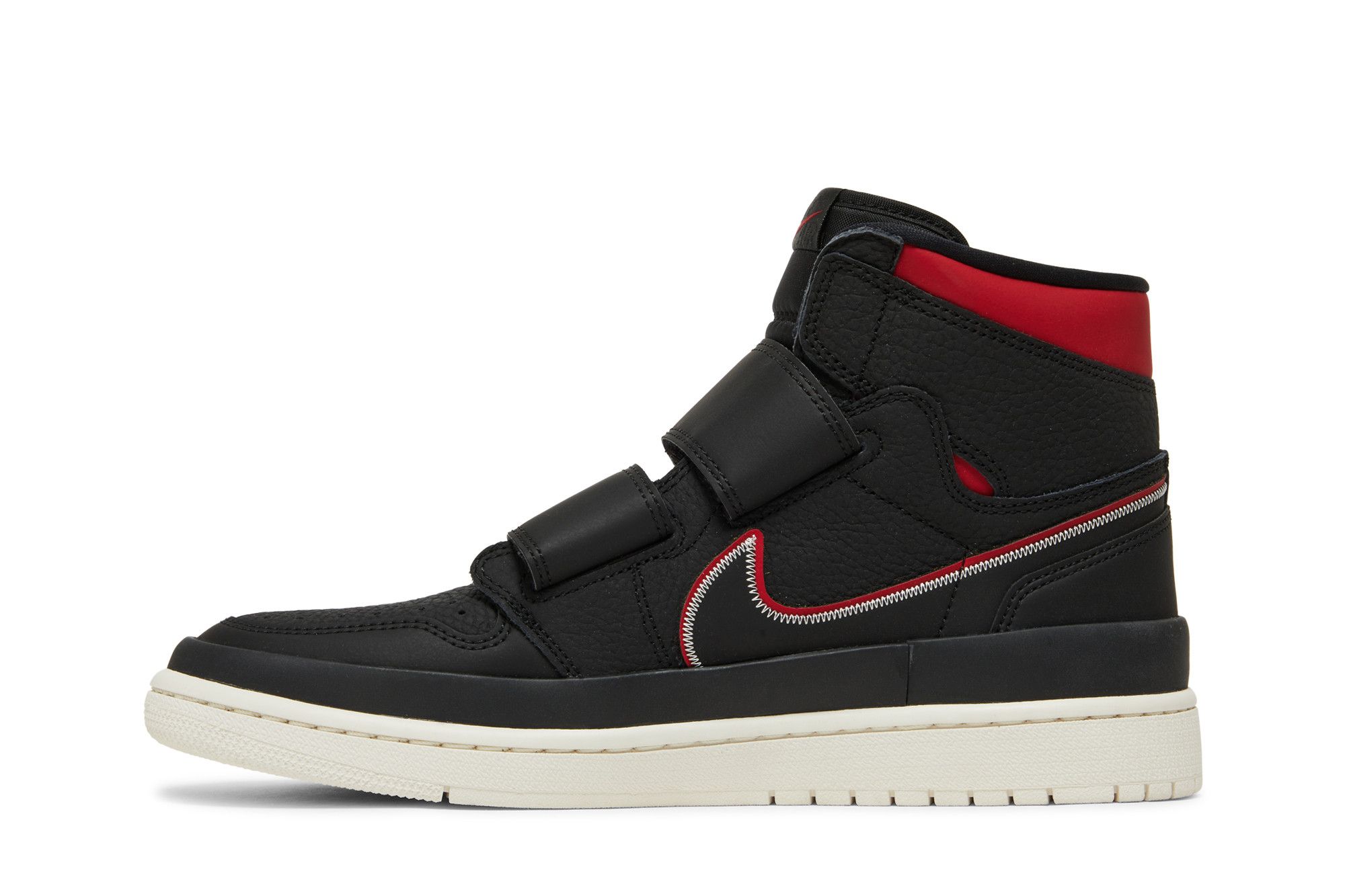 Size 9.5 Air Jordan 1 Retro High Double Strap Black Red