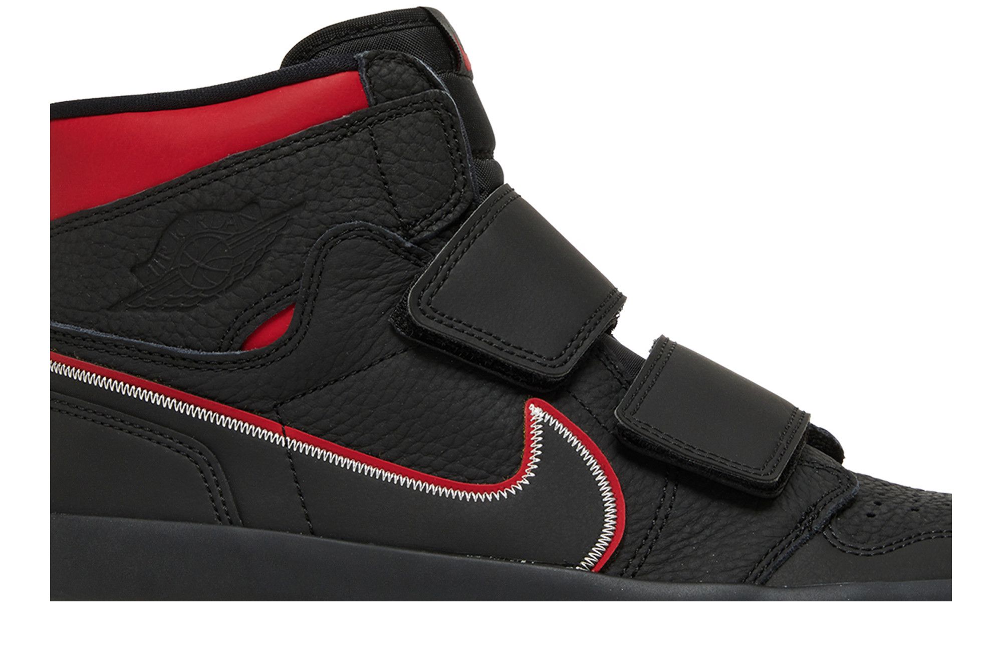 Size 10.5 Air Jordan 1 Retro High Double Strap Black Red