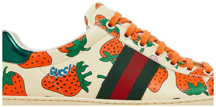 Gucci Wmns Ace Strawberry White