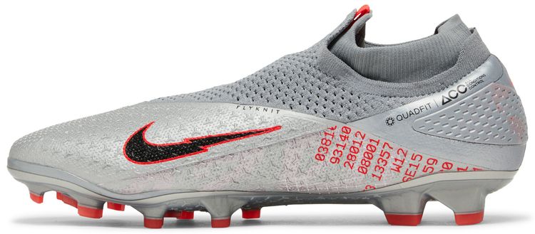 Nike Phantom Vision 2 Elite Dynamic Fit FG Metallic Grey Crimson