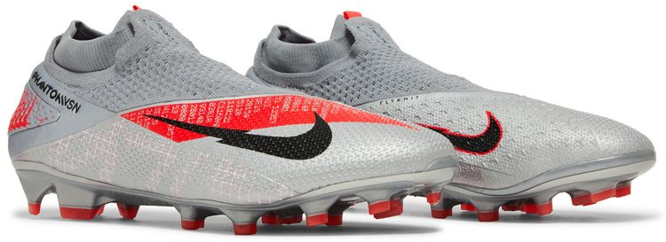 Nike Phantom Vision 2 Elite Dynamic Fit FG Metallic Grey Crimson