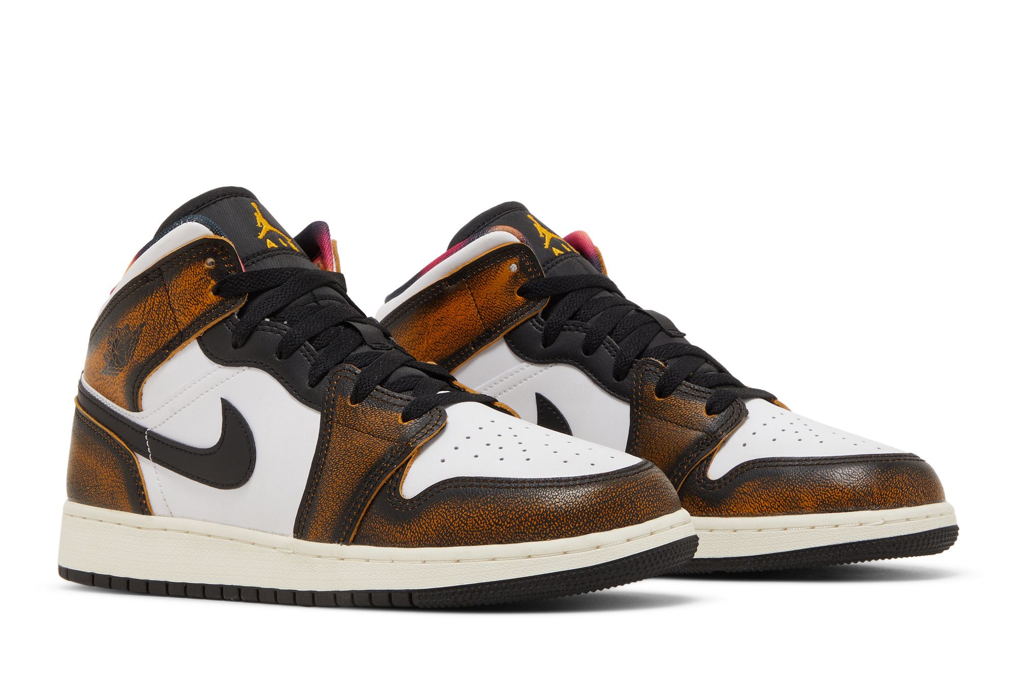 Air Jordan 1 Mid SE (GS) Wear Away Yellow – Puffer Reds