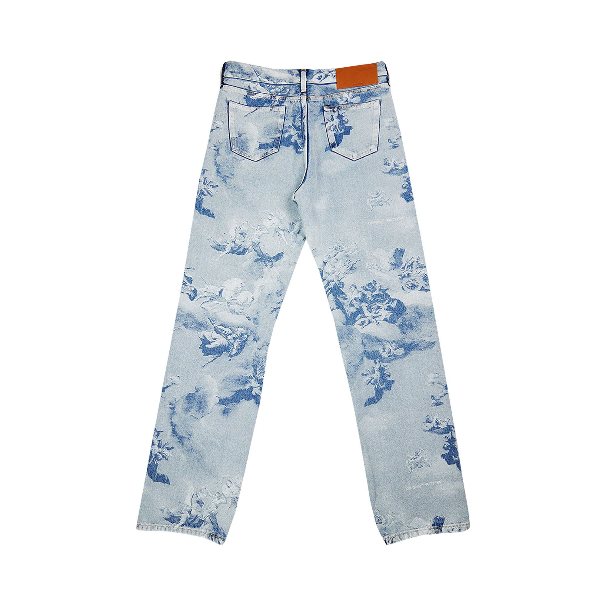 Off white blue jeans cheap