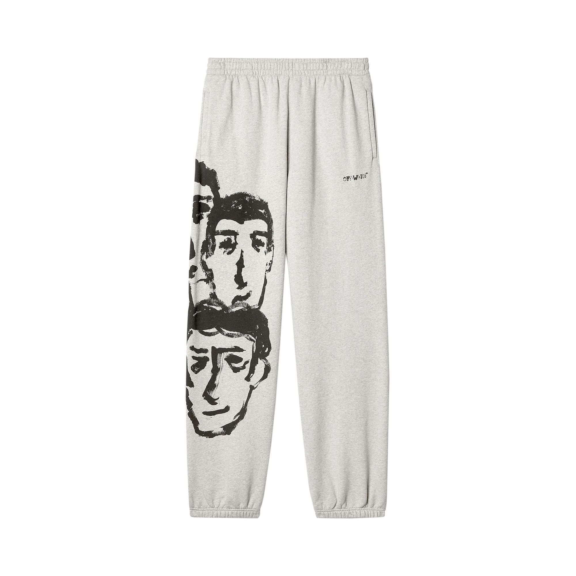 Buy Off-White Faces Slim Sweatpants 'Grey/Black