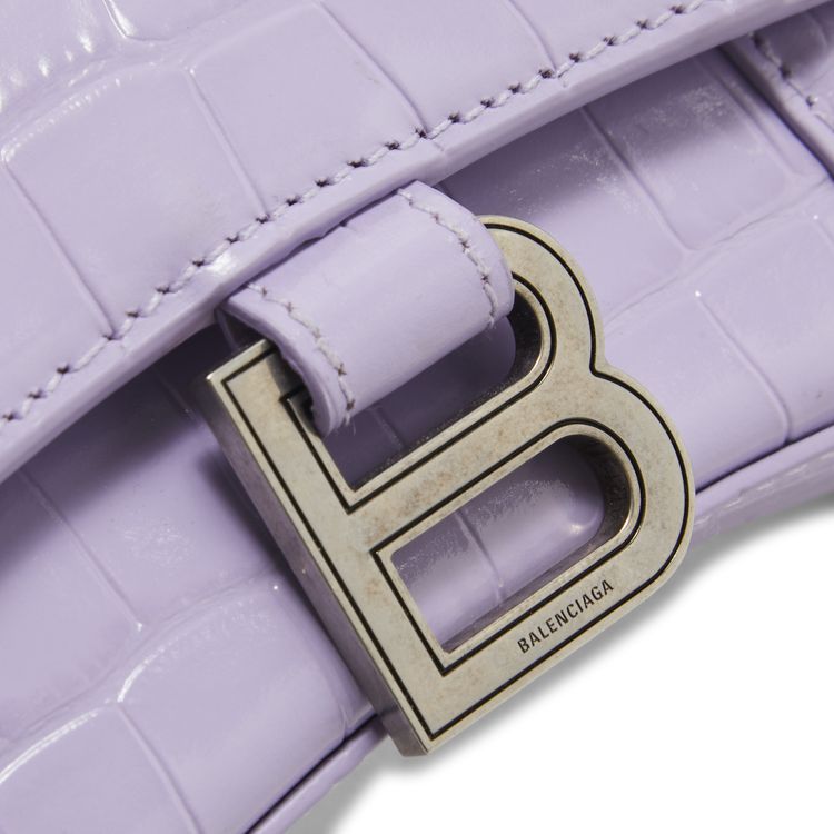 Balenciaga XS Hourglass Top Handle Bag Lilac