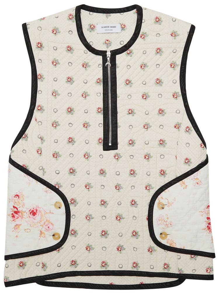 Marine Serre Boutis Armor Vest WhiteMulticolor