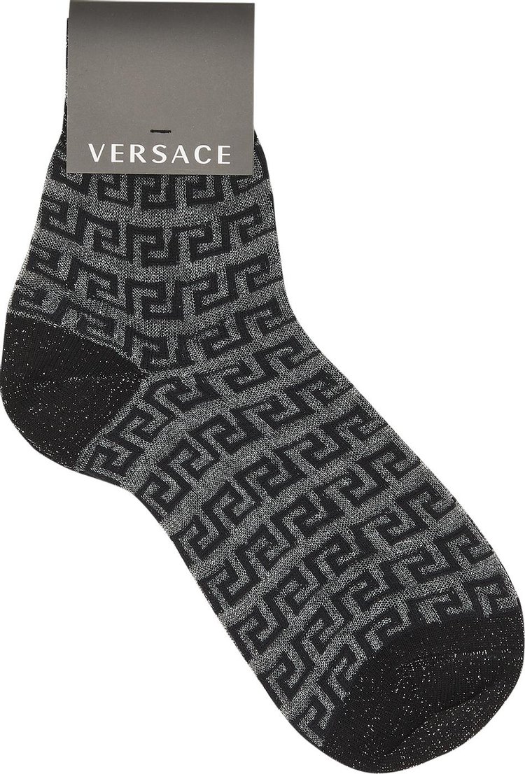Versace Socks 'Grey/Black'