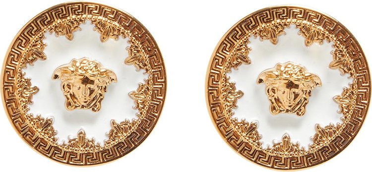 Versace Earrings 'Versace Gold/White'