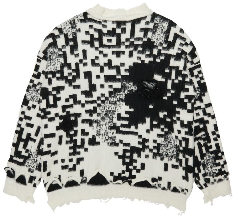 JW Anderson QR Code Jumper WhiteBlack