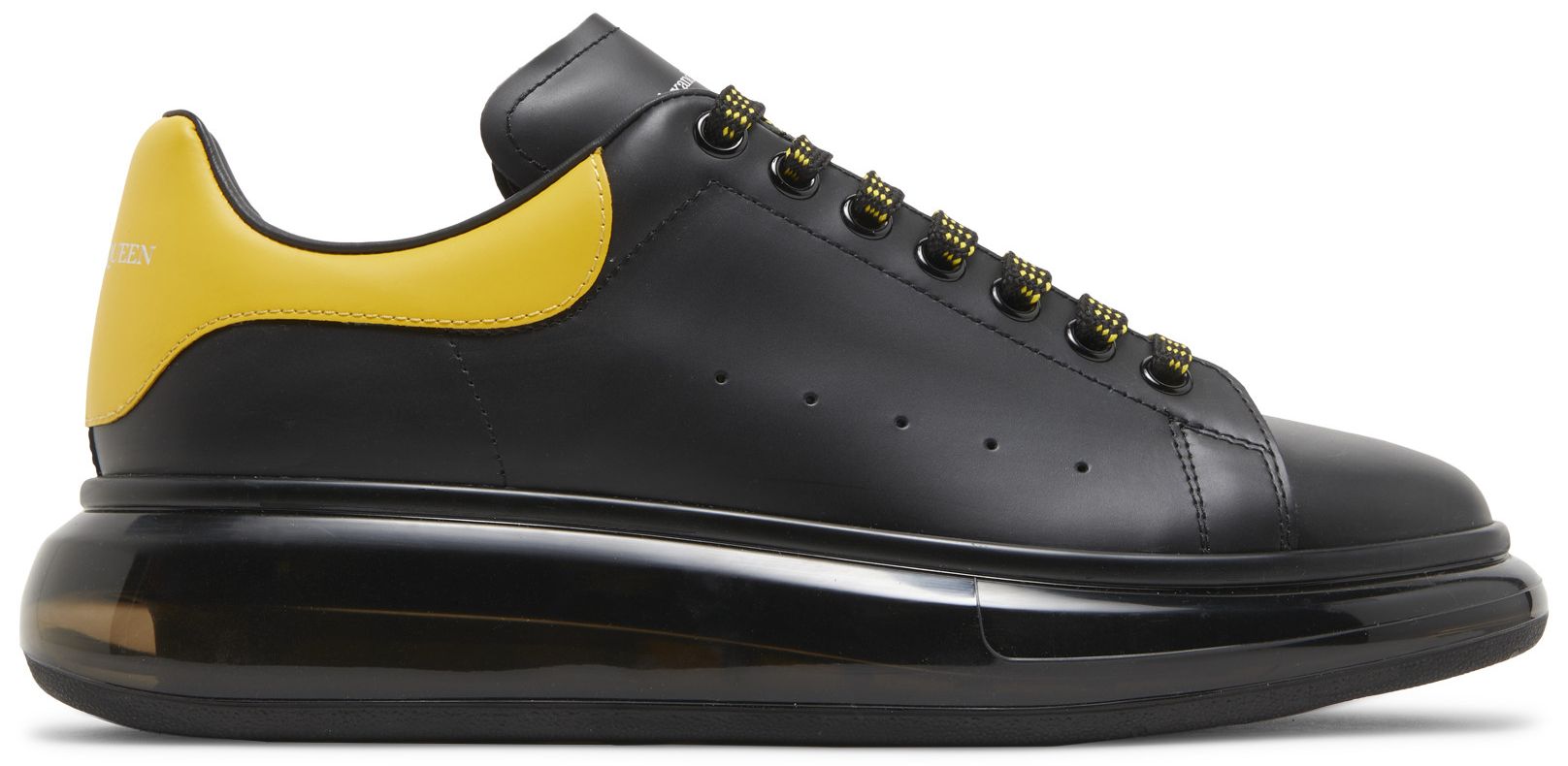 Buy Alexander McQueen Oversized Sneaker 'Clear Sole Black Pop Yellow