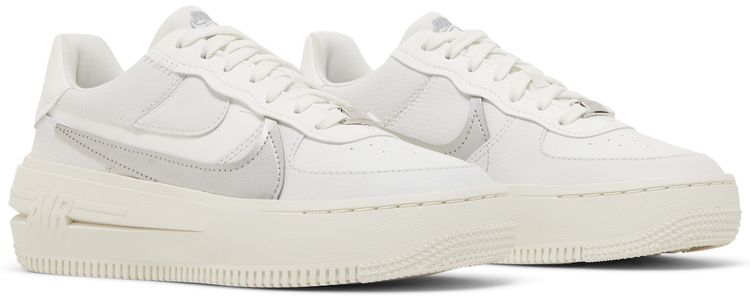 Nike Wmns Air Force 1 PLTAFORM White Metallic Silver