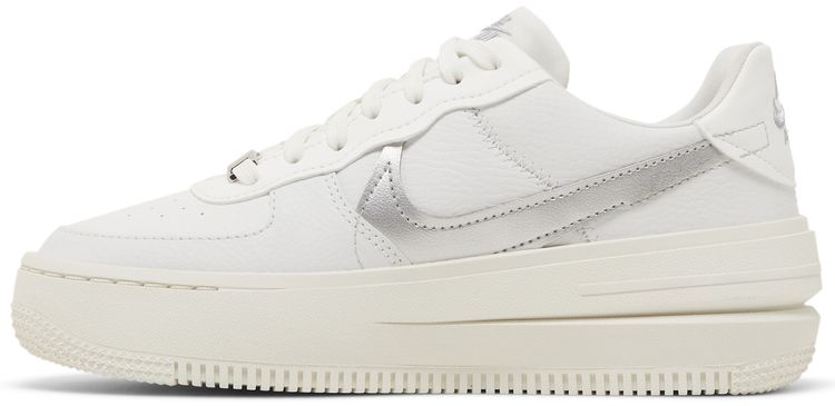 Nike Wmns Air Force 1 PLTAFORM White Metallic Silver