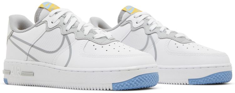 Nike Air Force 1 React SU GS White Light Smoke Grey