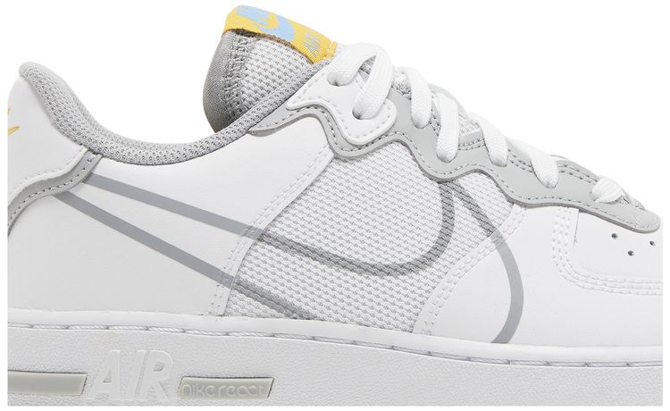 Nike Air Force 1 React SU GS White Light Smoke Grey