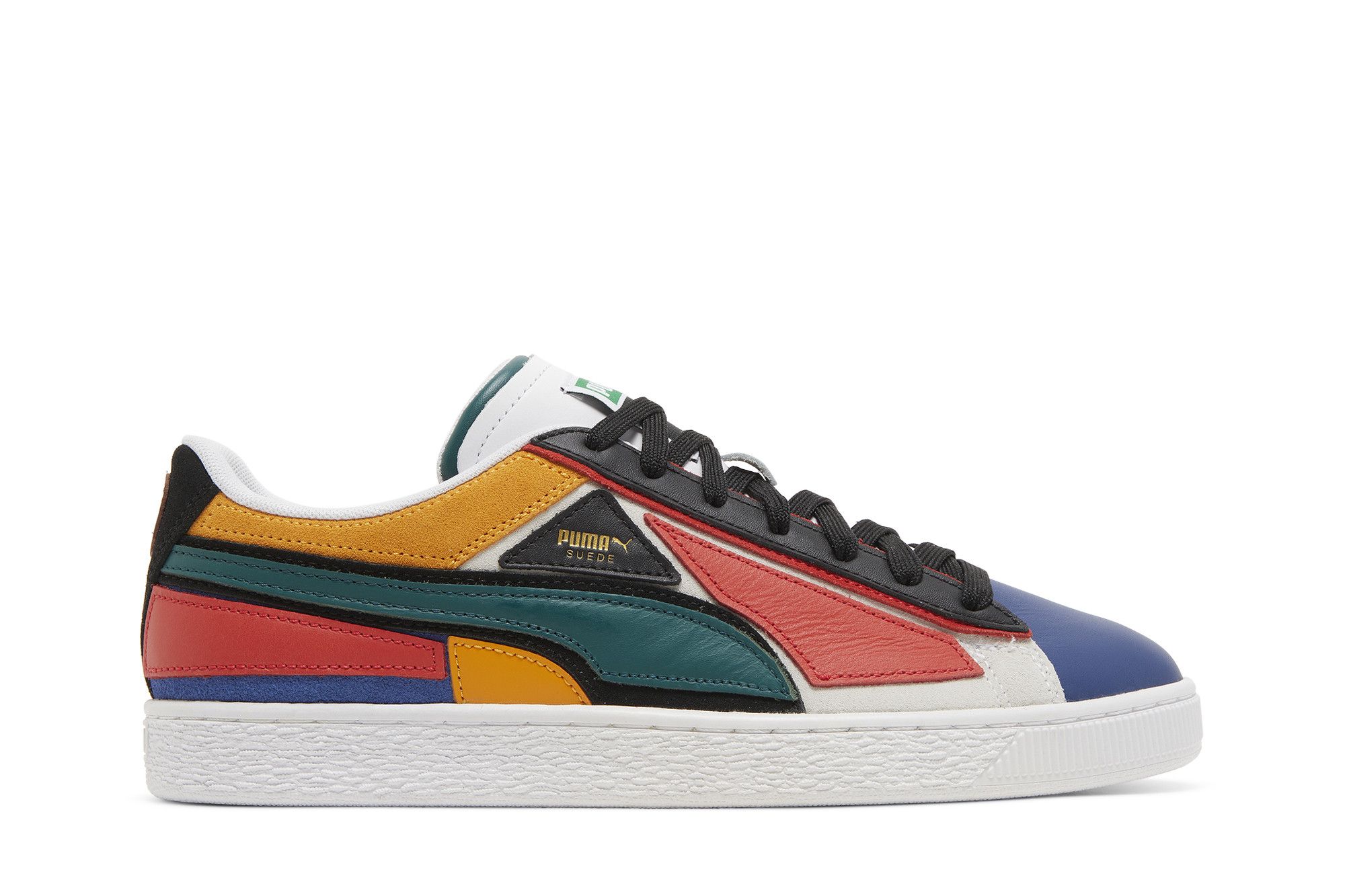Green and sales blue puma suedes