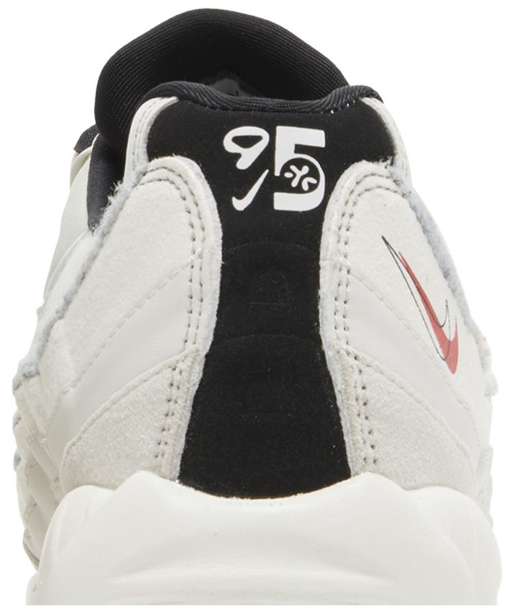 Nike Air Max 95 SE Double Swoosh   Light Bone Habanero Red