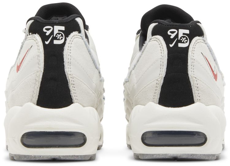 Nike Air Max 95 SE Double Swoosh   Light Bone Habanero Red