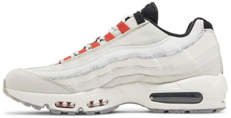 Nike Air Max 95 SE Double Swoosh   Light Bone Habanero Red