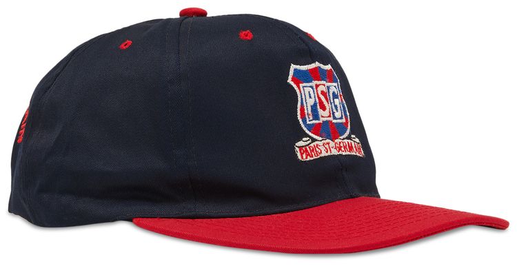 Vintage Paris Saint Germain PSG Embroidered Badge Logo Cap BlueRed