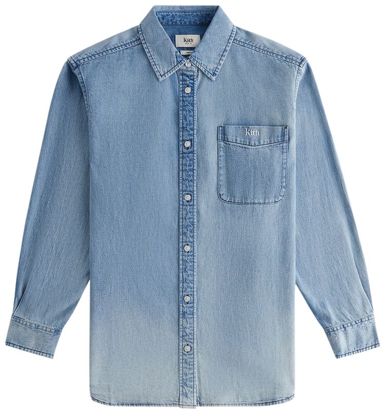 Kith Women Ora II Denim Shirt 'Hayden Mid Wash'