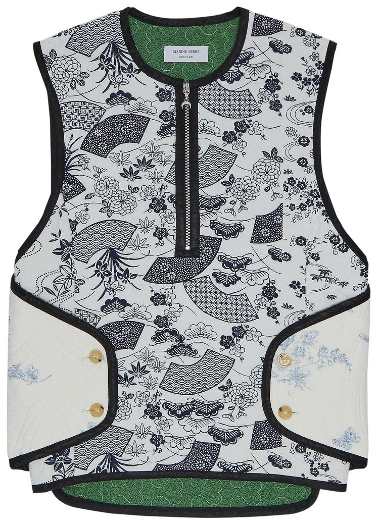 Marine Serre Boutis Armor Vest WhiteBlack