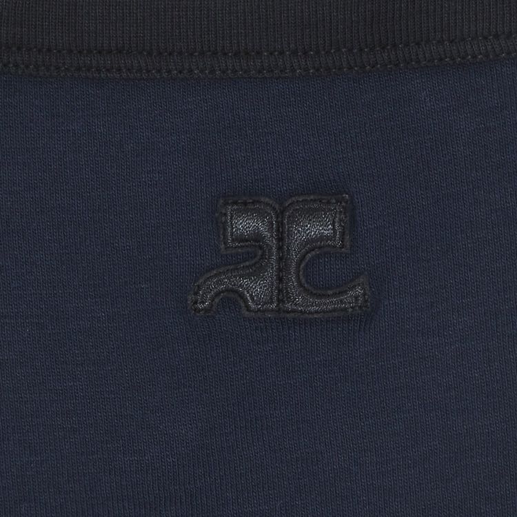 Courreges Light Ribs Contrast Tank Top Ocean BlueBlack