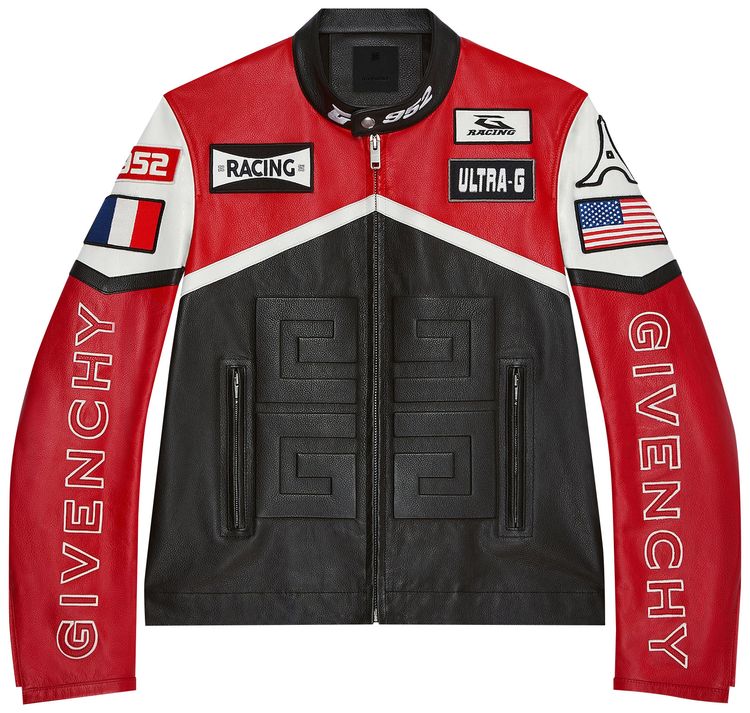 Givenchy Leather Biker Jacket Multicolor