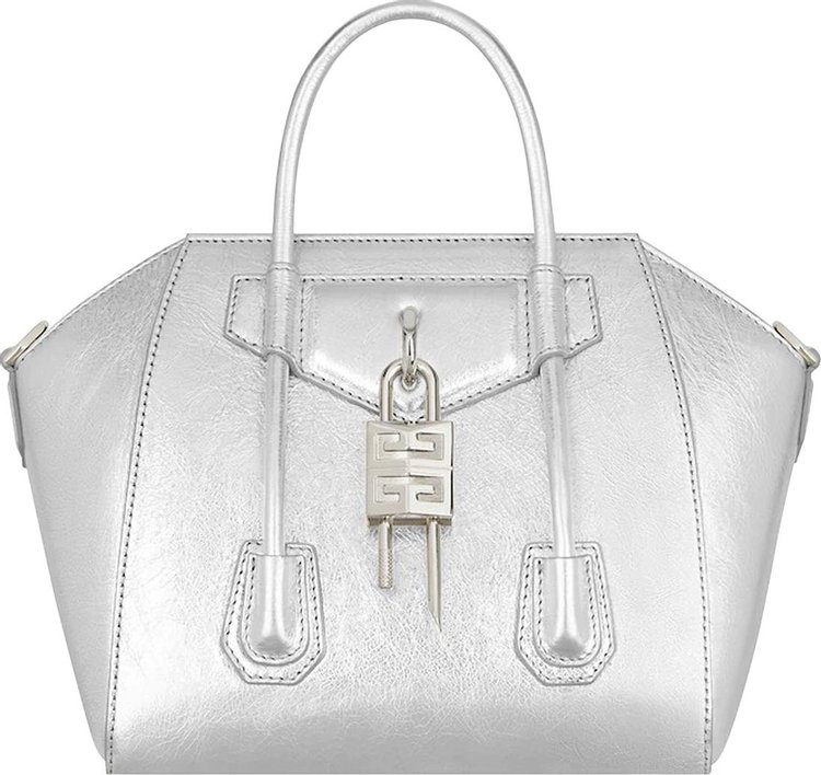 Givenchy Mini Antigona Lock Bag 'Silvery Grey'