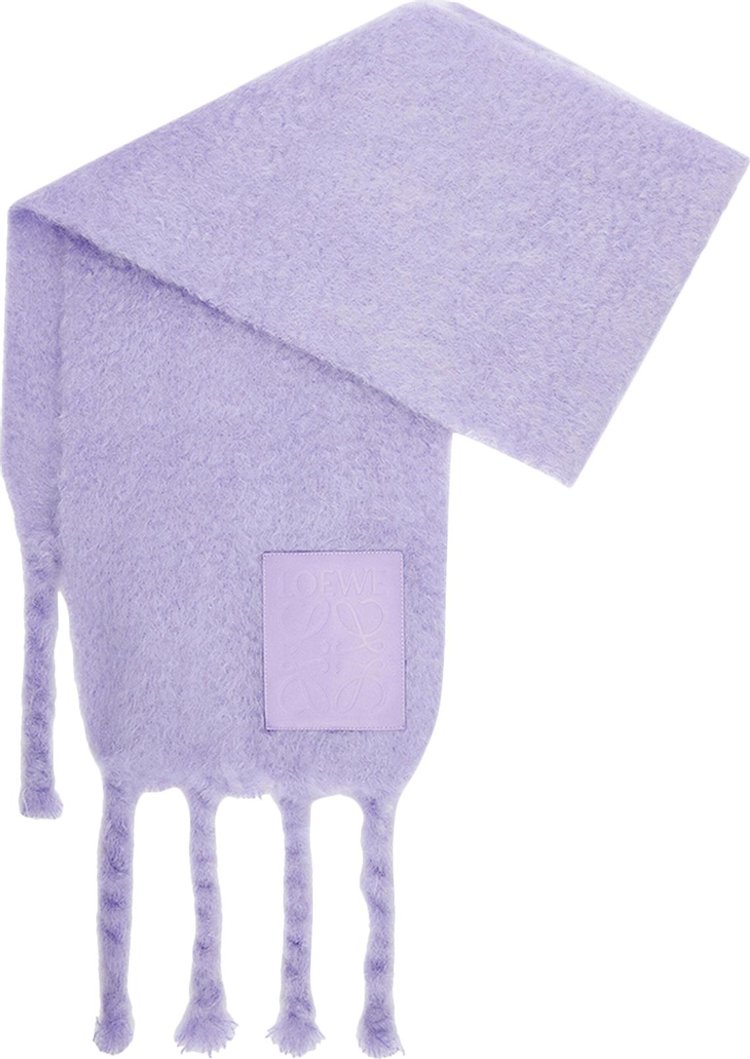 Loewe Logo Patch Scarf Light Purple