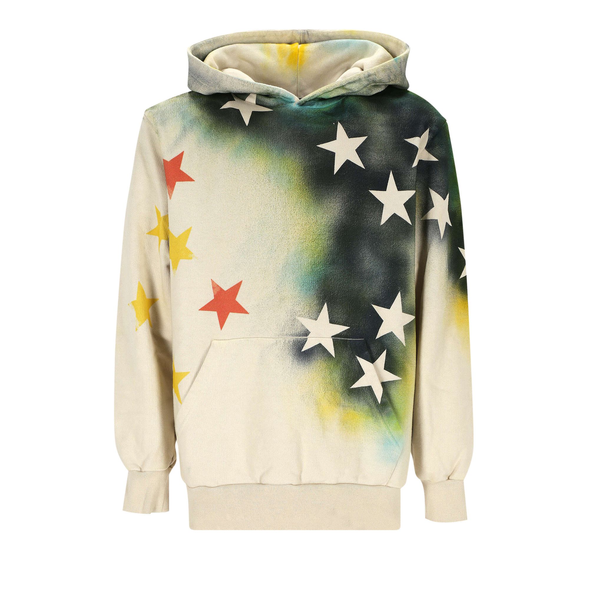 Buy Palm Angels Sprayed Stars Hoodie White Multicolor PMBB117S23FLE0020184 GOAT