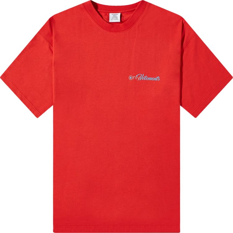 Buy Vetements Only Vetements T-Shirt 'Red' - UA63TR161R RED | GOAT