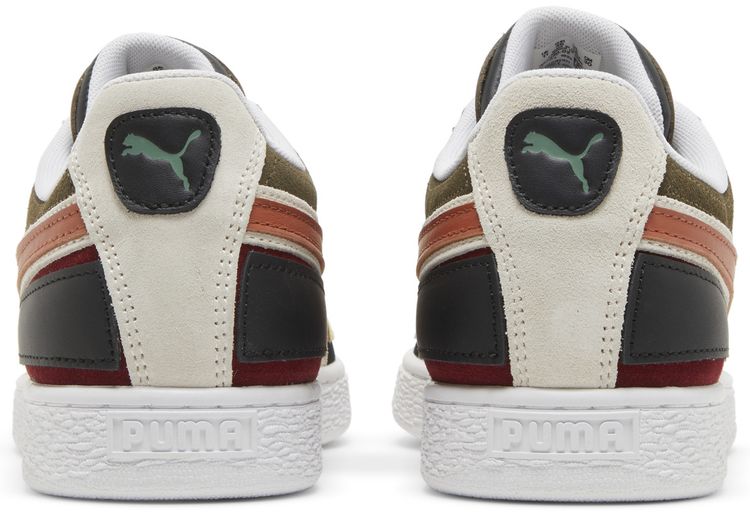 Puma Suede Layers   Deep Olive Warm Chestnut