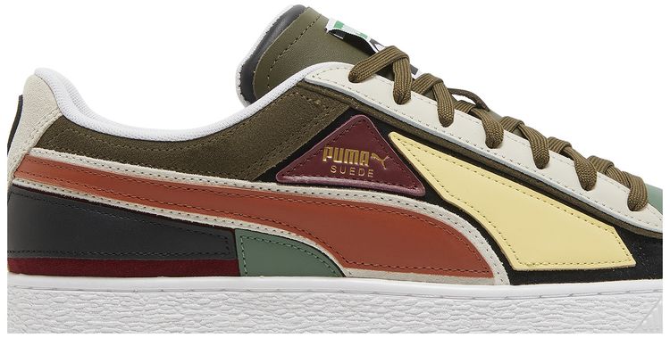 Puma Suede Layers   Deep Olive Warm Chestnut