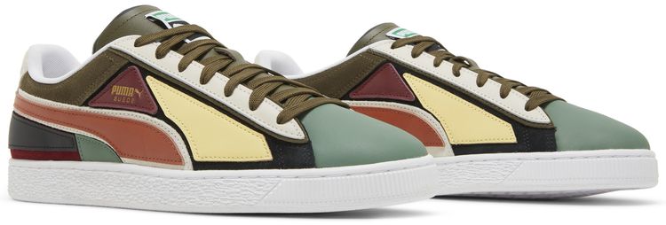 Puma Suede Layers   Deep Olive Warm Chestnut