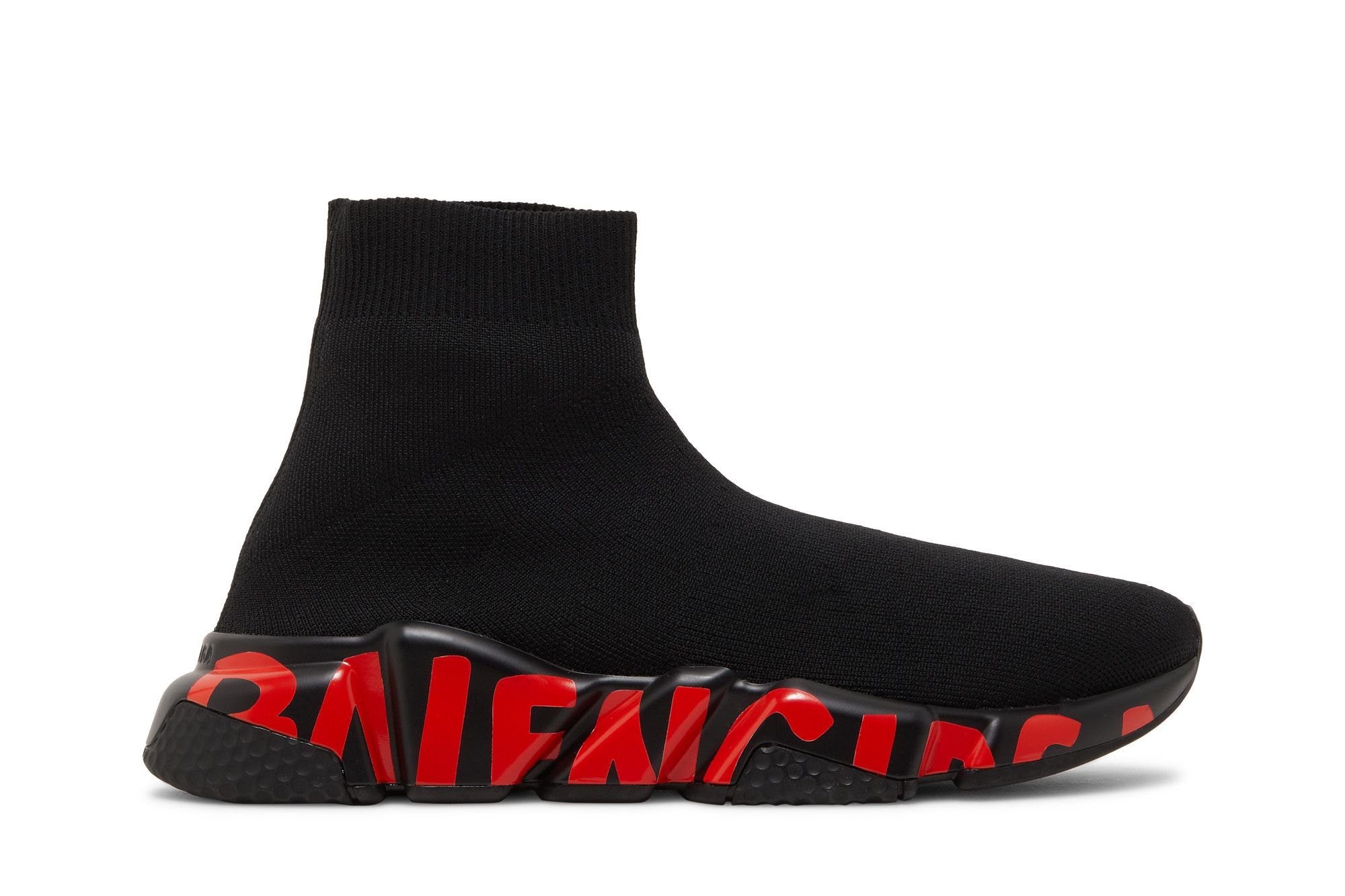Balenciaga Wmns Speed Sneaker Midsole Graffiti Black Red