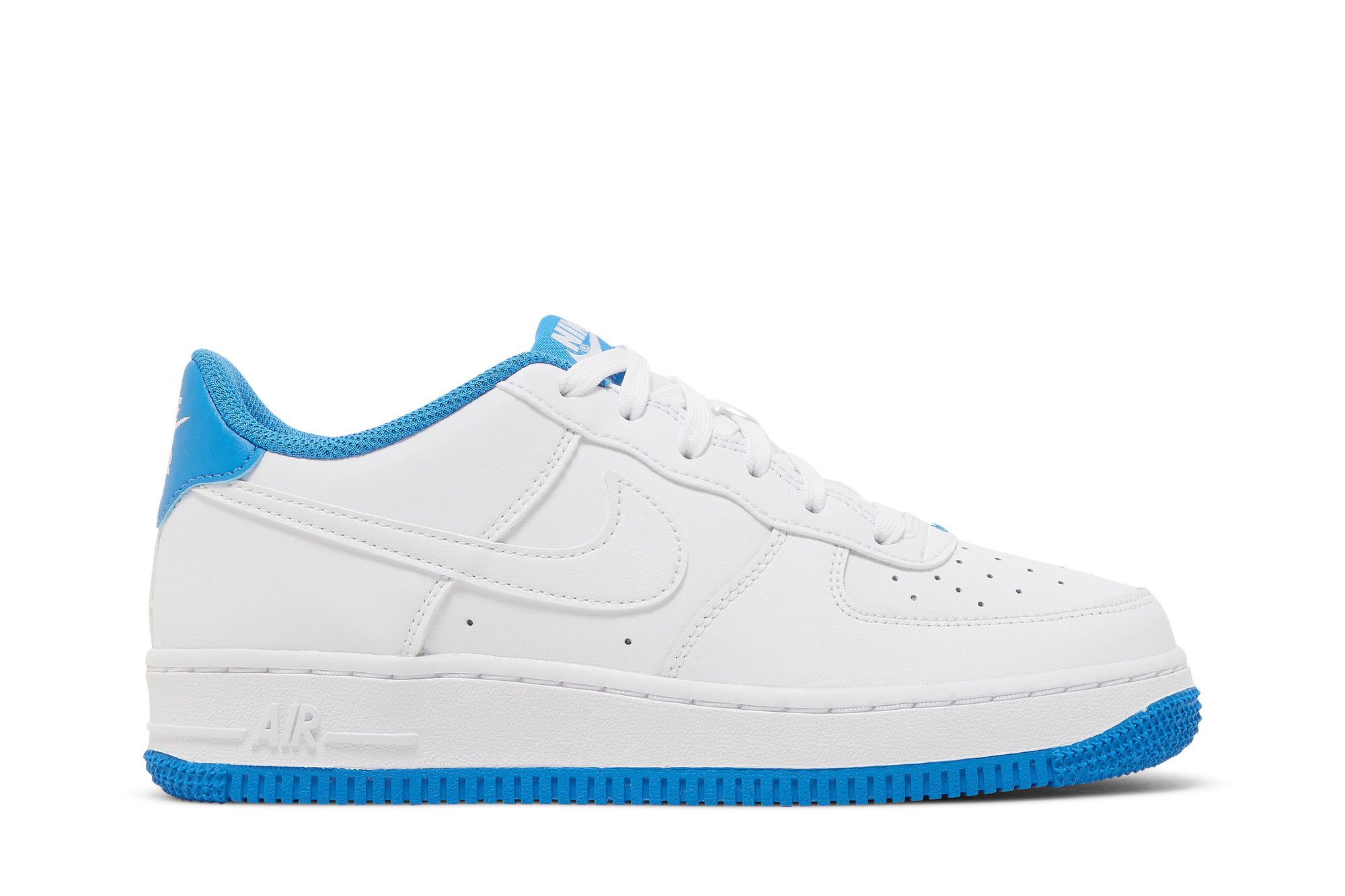 Baby blue and white air force 1 top