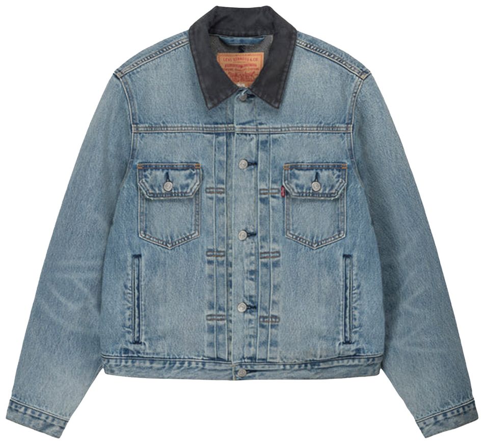 Buy Stussy x Levi's Embossed Trucker Jacket 'Indigo' A52150000 INDI