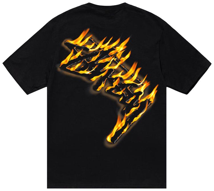 Stussy Burning Stock Tee Black