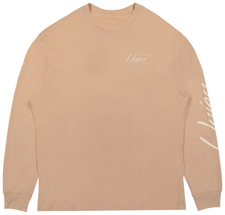 Air Jordan x Union Long Sleeve T Shirt BeigeCoconut Milk