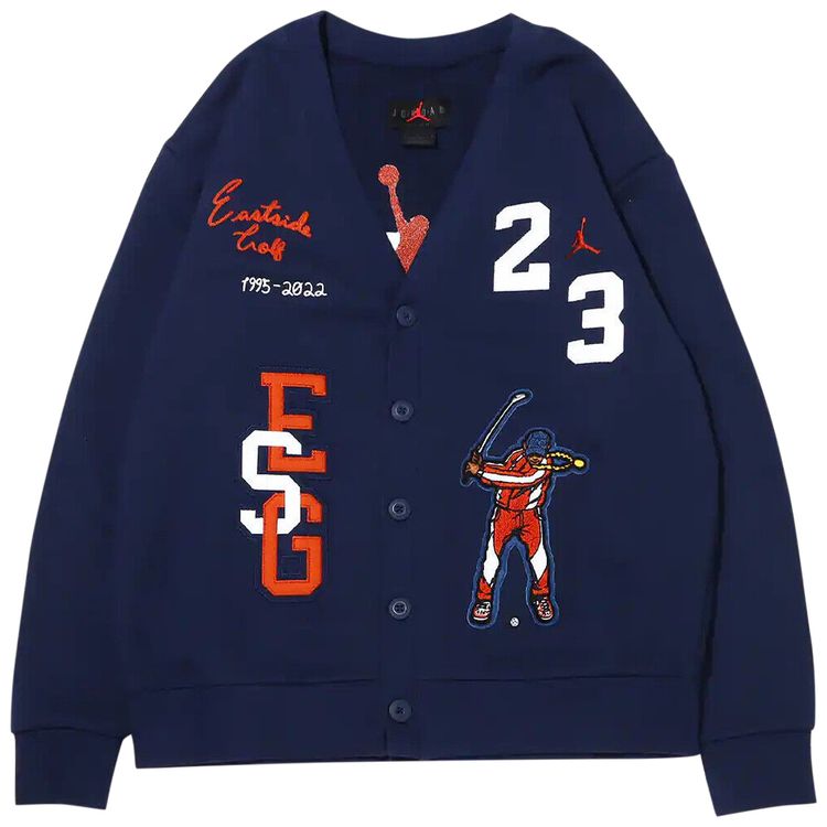 Air Jordan x Eastside Golf Cardigan Midnight NavyWhiteBurnt Sunrise