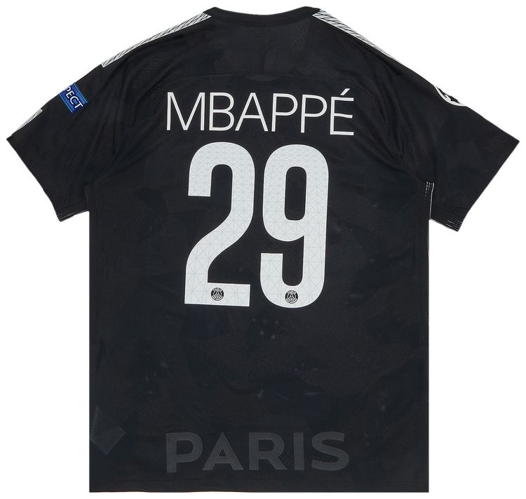 Nike Paris Saint Germain Vapor Third UCL Kylian Mbappe Jersey Black