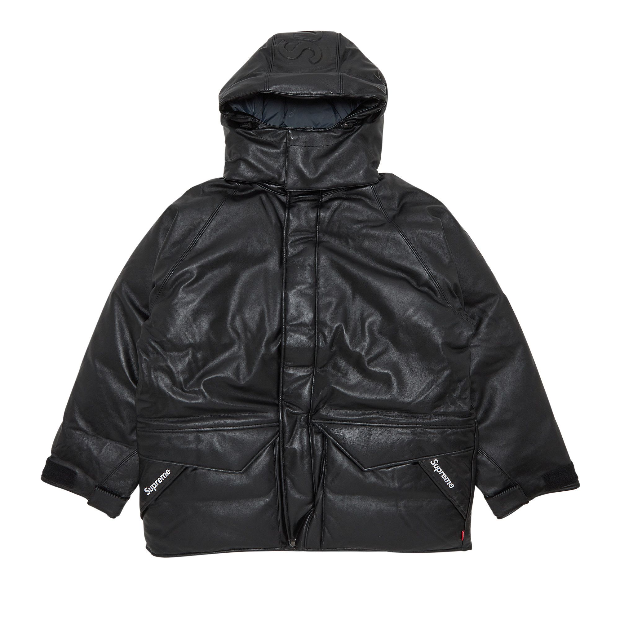 Supreme leather best sale down jacket
