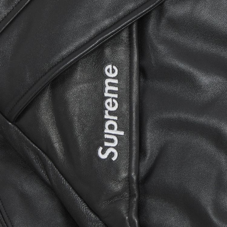Supreme GORE TEX Leather 700 Fill Down Parka Black