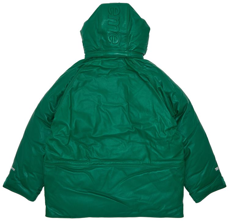 Supreme GORE TEX Leather 700 Fill Down Parka Green