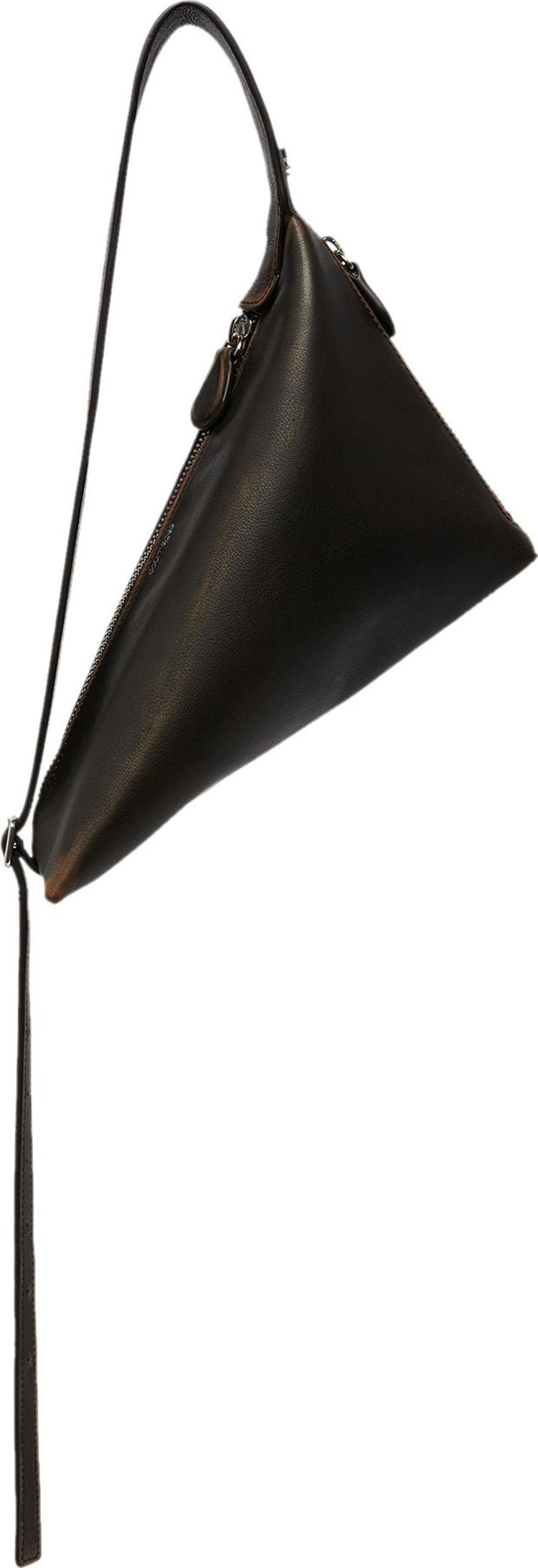 Courrèges Leather Medium Shark Bag 'Black'