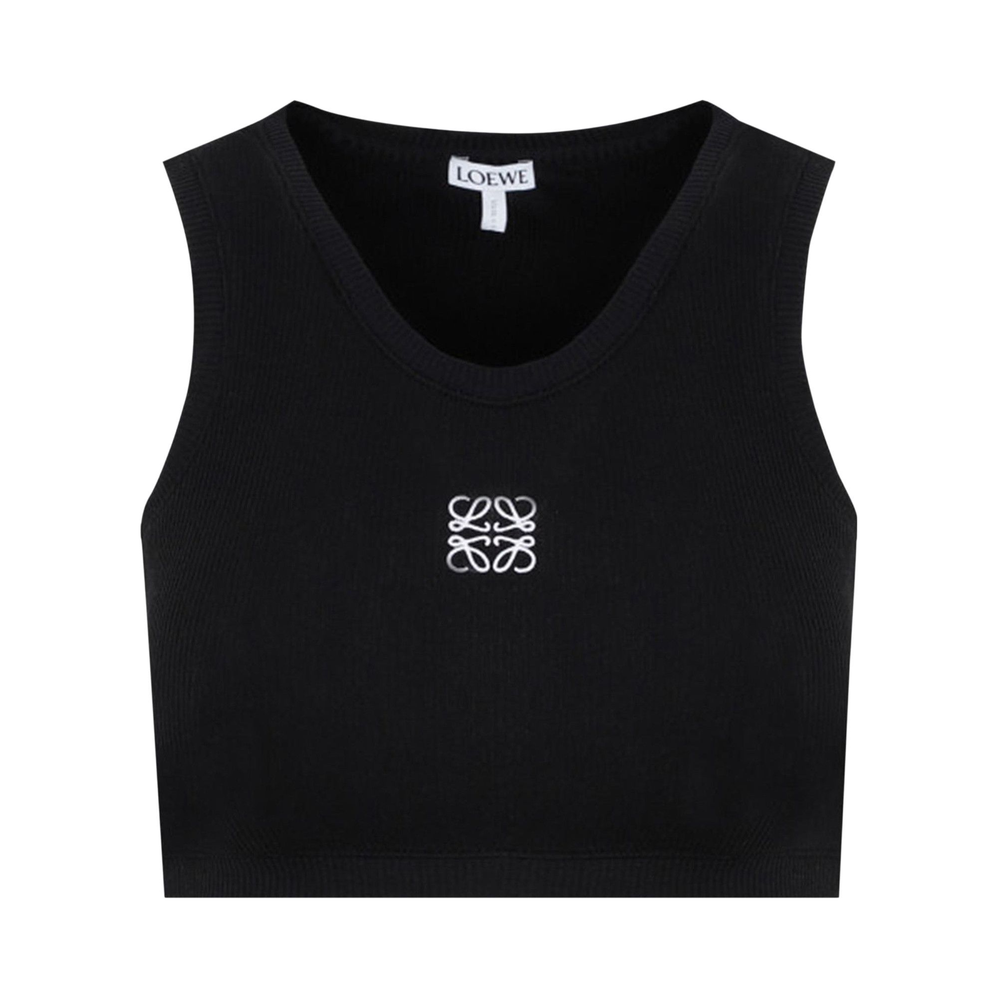 Buy Loewe Cropped Anagram Tank Top 'Black/White' - S540Y07XAG 1102