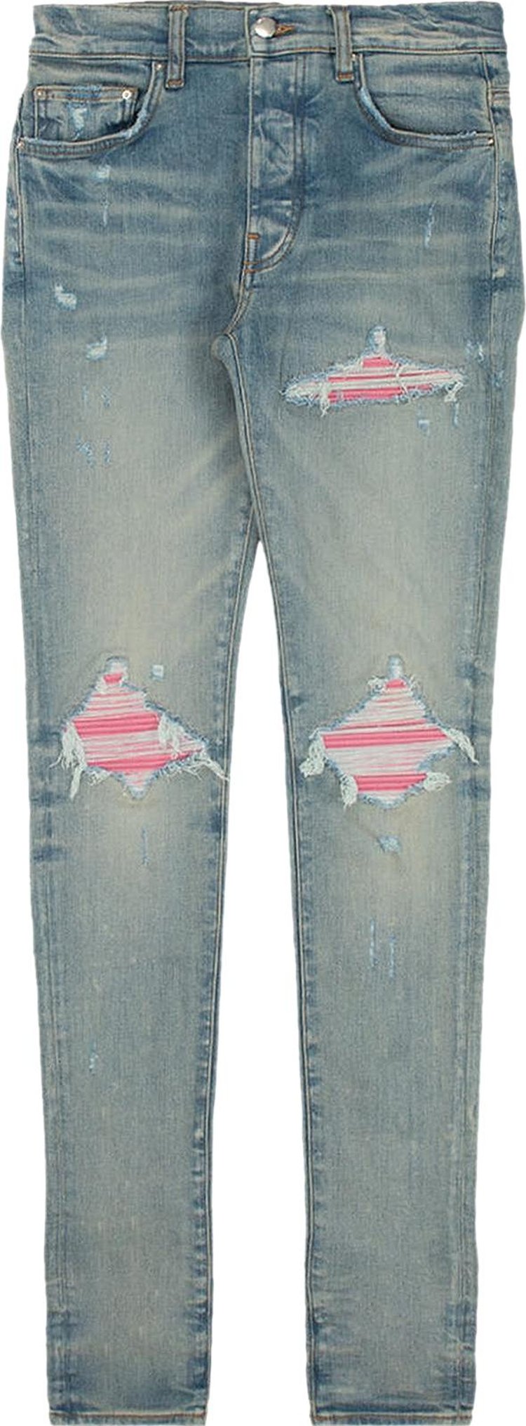 Amiri Ripped Skinny Jeans Clay Indigo