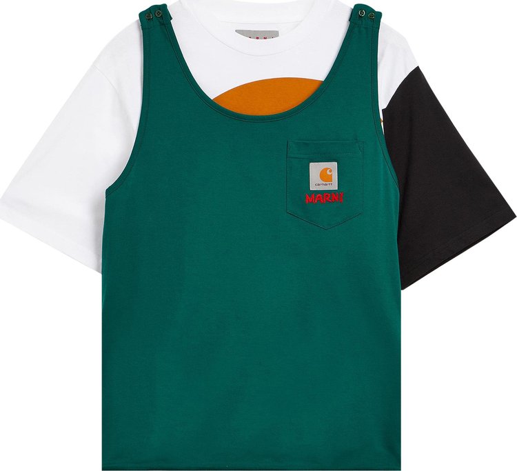 Marni x Carhartt WIP Colour Block T-Shirt 'Stone Green'
