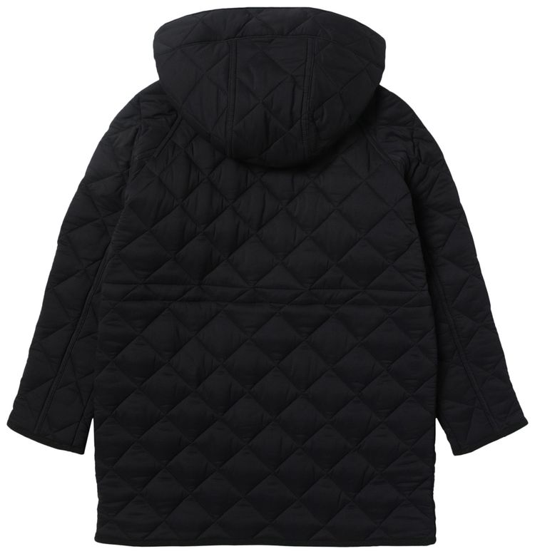 Burberry Diamond Quilted Hooded Jacket Beige Print