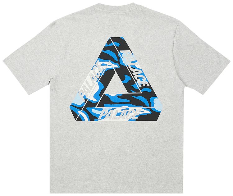 Palace Jungle Camo Tri Ferg T Shirt Grey Marl